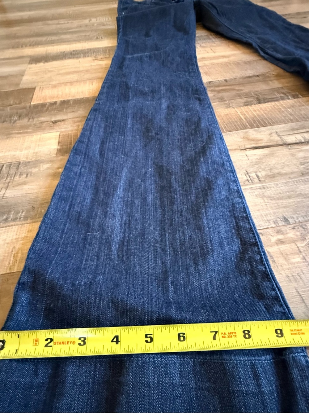 Flared Dark Blue Women's Jeans - Stretch Wide Leg Sz 29 inseam 34 - Picture 6 of 9